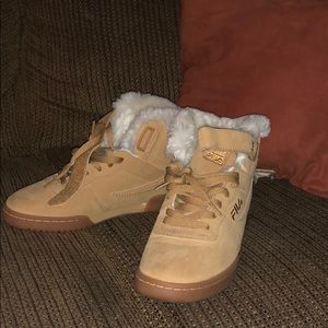 Beautiful suede fila shoes 😍